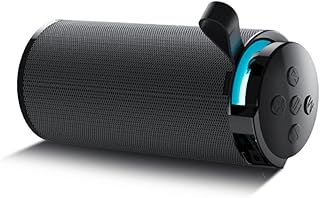 Mikikit Horn for Car Mini Clock Mini Speaker Laptop Speakers Wired Computer Speakers Wood Speakers Stereo Loudspeaker Small USB Speakers Household Trumpet Small Stereo Office Blue