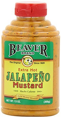 BEAVER Brand Jalapeno Mustard Extra Hot 13 OZ by Beaver Brand