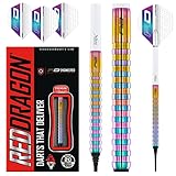 RED DRAGON Javelin Spectron Juego de Dardos de tungsteno Premium Softip de 18 Gramos con Plumas y vástagos
