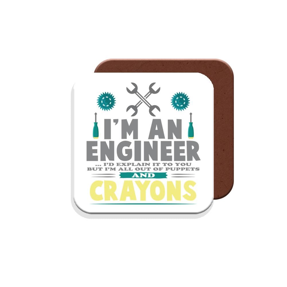 Muggz Coaster Gift For Engineer - Funny Sarcastic Engineering Joke - Giftset - Made By In The Uk