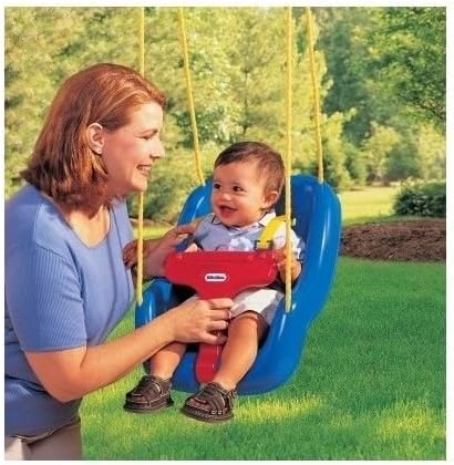 Little Tikes Baby Swing, Portable Hanging Rocker, Blue, Indoor Outdoor Use, Adjustable Straps, 50 lb Weight Capacity