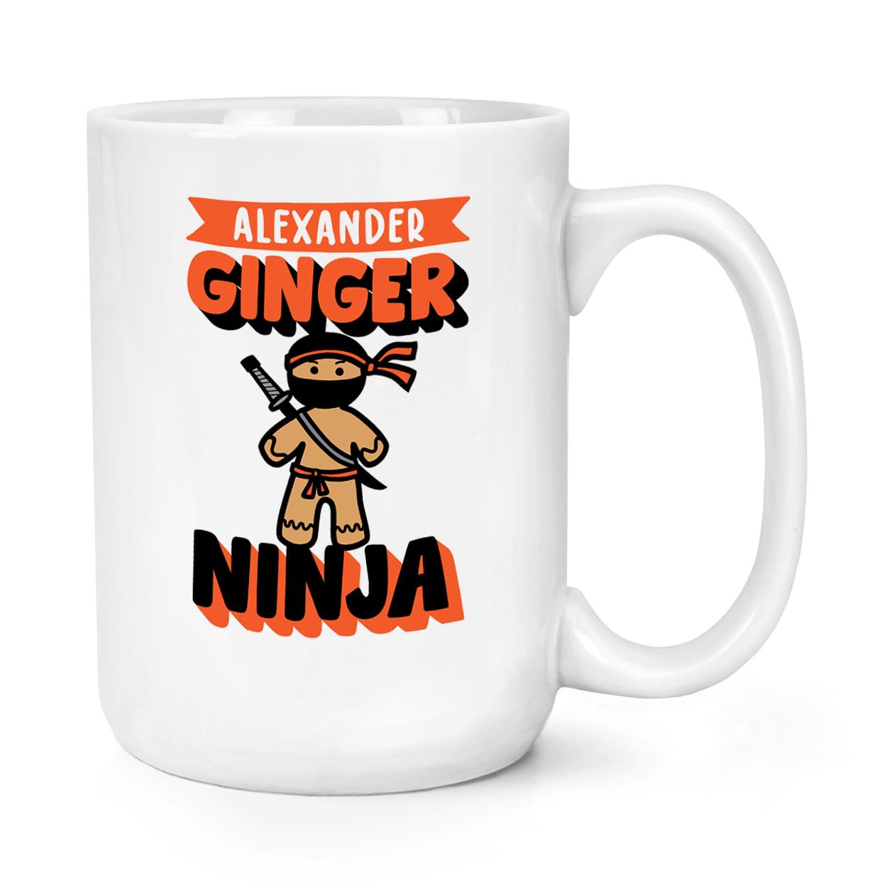 Personalised Ginger Ninja 15oz Large Mug Cup