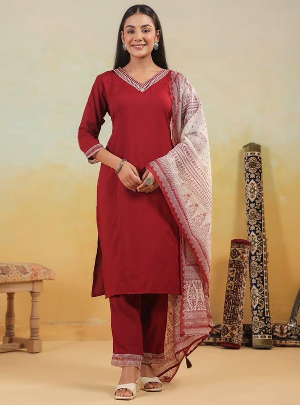 Image of SHIENZY Cotton Blend Kurta Set for Women