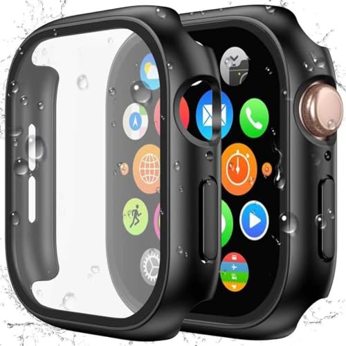 YIJDACASE 2 in 1 Waterproof Case for Apple Watch Screen Protector SE SE 2 SE 3(2025) Series 4 5 6 40mm Built-in Tempered Glass [Overal Protective] Ultra-Thin PC Bumper Cover Compatible iWatch