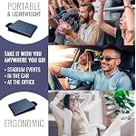 New Breathable Comfortable Ergonomic Wedge Car Seat Office Chair Back Support Cushion (Black Mesh) - Image 4