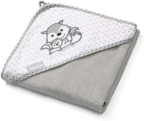 Baby Kids Hooded Bath Towel Bamboo Nature 100 x 100 cm Large and Super Soft, Bath Towel, Beach Towel, Shower Towel, Towel (Grey)