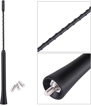 Universal Car Antenna Replacement, 9 Inch Car Radio Aerial FM Antenna, Roof Car Radio Aerial Mast for Vehicles