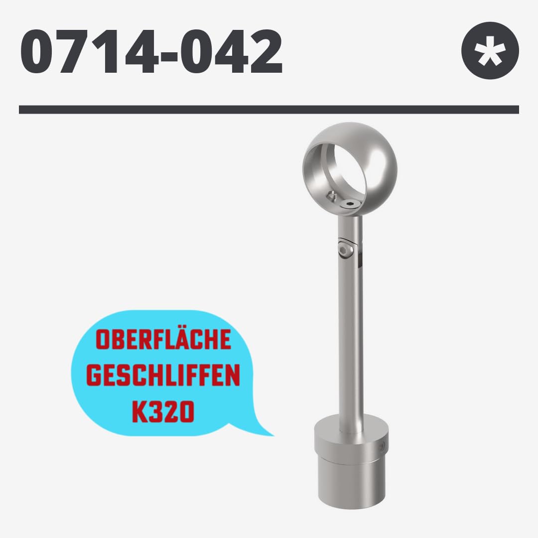 Supporto Per Corrimano In Acciaio Inox V2A Per Tubo Da 42,4 Mm (supporto Tubo 0709.242 Per Saldatura - Foto 12