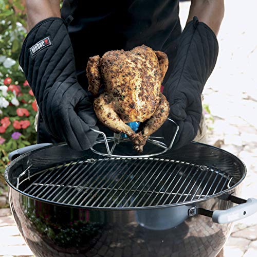 Soporte para aves Weber de acero para barbacoas y cenas en jardín 5