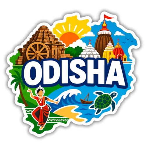 Image of Decorative Fridge Magnet Sticker for Refrigerator | Strong Magnetic Fridge Decor for Kitchen | Reusable Refrigerator Magnet for Home & Office, AG FM Odisha