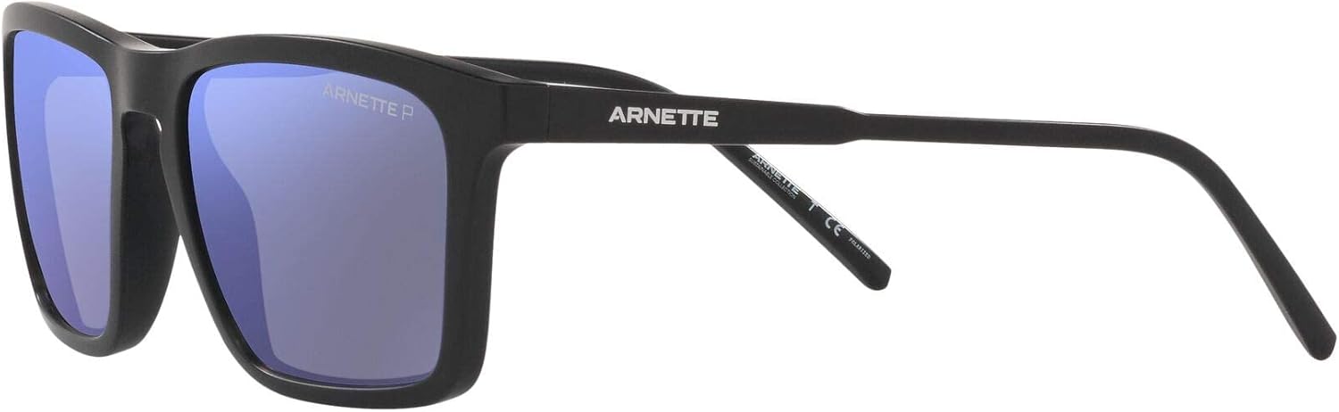 ARNETTE Man Sunglasses Black Frame, Dark Grey Lenses, 56MM