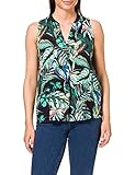 Mexx Damen Bluse, Mehrfarbig (Leaves Printed 318185), Medium (Herstellergröße: M)