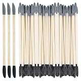 100 Stück Schleifstäb Set, 2-in-1 Holzstab mit Schleifklotz, Schleifstift, doppelendige Schleifstifte, Schleifstifte für Gundam Modellbau, Maniküre, Holzhandwerk Polieren, wiederverwendbar