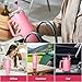6PCS Pink Black Girl Straw Covers for Stanley Cup，Cute Silicone Straw Topper for 10mm Drinking Straw Tip Covers Stanley Cup Accessories