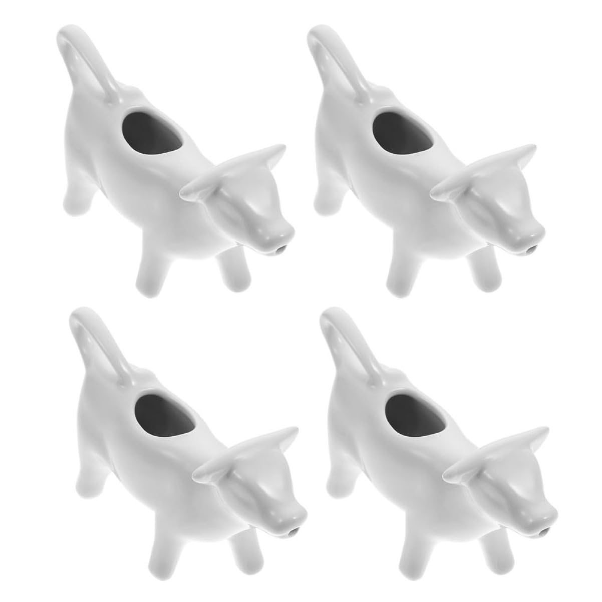 GLEAVI 4piezas Jarra de Cerámica para Espumar Leche Dibujos Animados Recipiente para Salsa de Cocina para Hacer Café Capuchino Casa