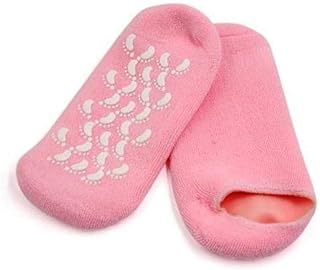 Unique Enterprise Winter Care Spa Gel Socks, Full Heel/Feet Protector Silicone Ultra-Soft Socks with Moisturizing gel filled for heel repairing (Multicolour)