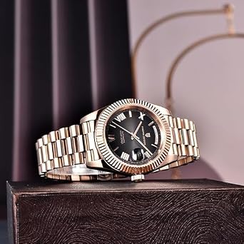 Pagani Design 1752 DD36 Watches for Men Automatic, Luxury Men's Calendar Watch, Sapphire Glass, Calibre ST16, Self-Winding Movement, Stainless Steel Watch, 100 Metres Water Resistant.