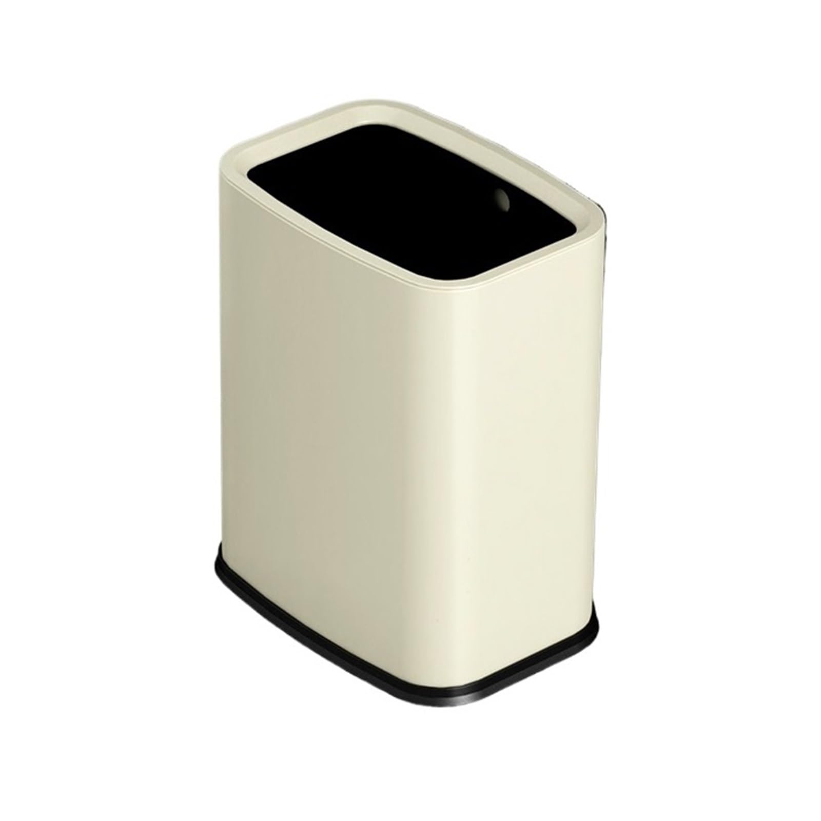 Z4T8M2K6G5 Waste Bin Kitchen Garbage Container Bin with Liner, Waste Trashcans for Bathrooms Restaurant Restroom Powder Rooms Home Trash Can(White)