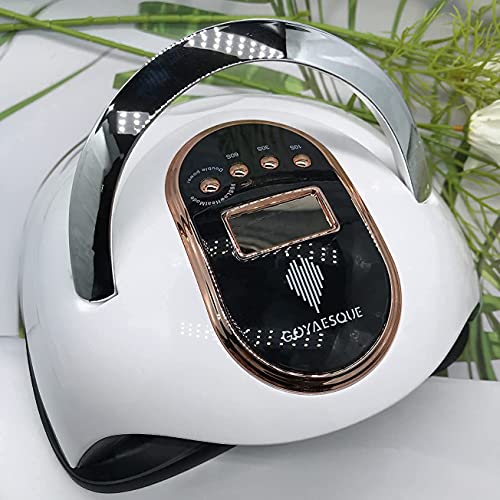 Goyaesque 168W Uv Led Nail Lamp Faster Gel Nail Dryer Led Nail Light Professional Gel Polish Uv Curing Lamp With 4 Timmer Setting Protable Handle Large Space Lcd Screen Automatic Sensor #TOP7