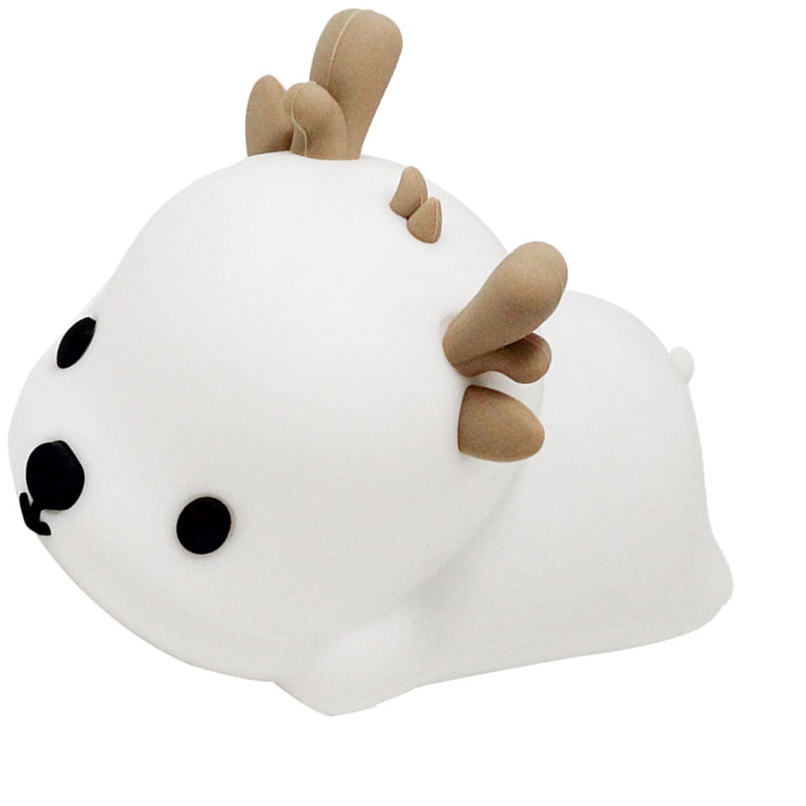 Drtlpmb Colorful Light Rechargeable Bedside Lamp Cartoon Deer Shape Silicone Night Light Rechargeable Bedside Lamp Easy To Use Desk