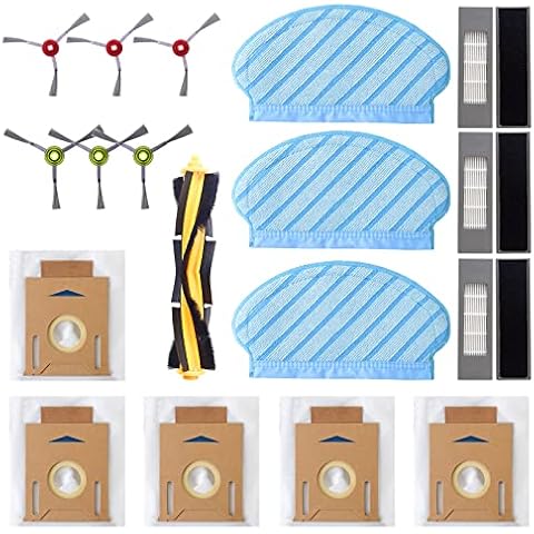 Rdutuok 18 Piece Filter Brush Wiping Cloth Set Accessories Replacement Parts Compatible with Ecovacs Deebot Ozmo T8 T8+ T8 AIVI T8 MAX N8+ N8 Pro+ T9+ Cover