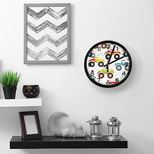 Horloge murale à quartz à piles ronde et silencieuse pour la maison
