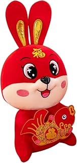 Toyvian Coelho De Pelúcia Auspicioso Peixe Coelho Travesseiro Decoração Crianças Brinquedo De Pelúcia Animais Adorável Coelho Decoração Ano Novo Decoração Ano Brinquedo Mascote Coelho