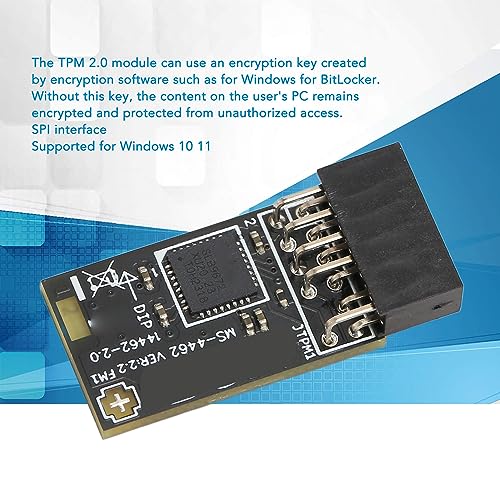 MSI TPM 2.0-modul SLB 9672 för Kryptering och 10/11 Stöd