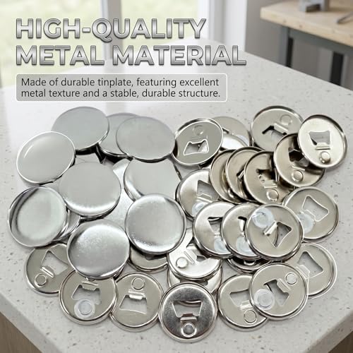Kit de fabrication de boutons 58 mm avec ouvre-bouteille et aimant en fer blanc - 3