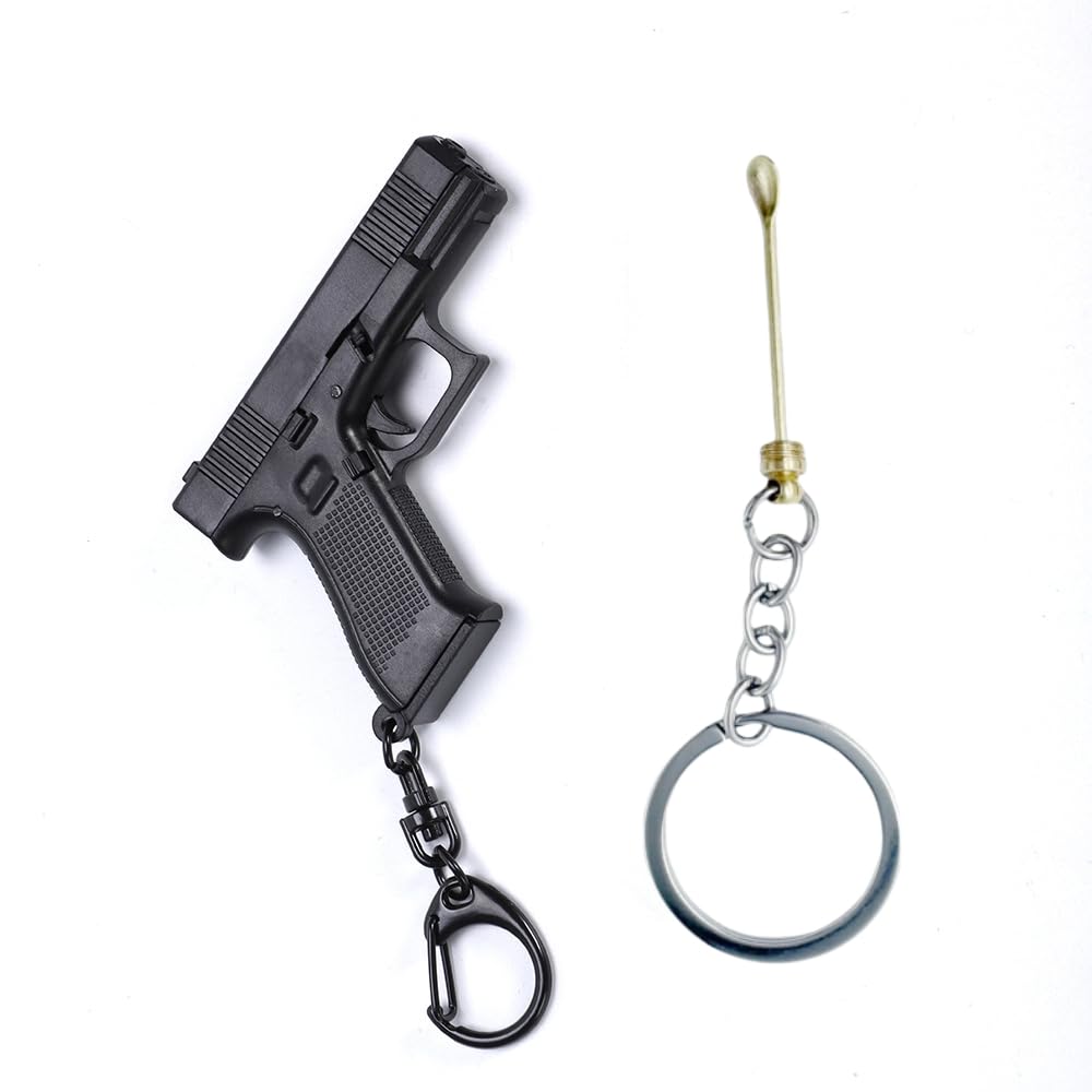 G45 Keychain Good Gift for Boyfriend or Husband 1:4 Mini Pistol Shape Keychain