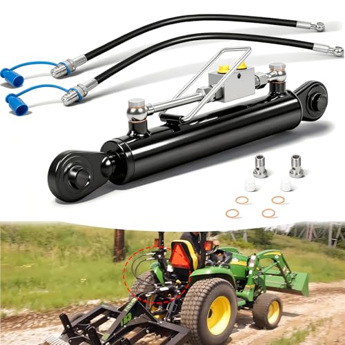 Hydraulic Top Link Cat. 1-1 (18 1/8 - 26 3/8 3/4 Hole) with Locking Block with 2 x Hose SPH320032 2-Way Check Valve Hydraulic Cylinder for Tractor Excavators and Class 1& 2 Equipment