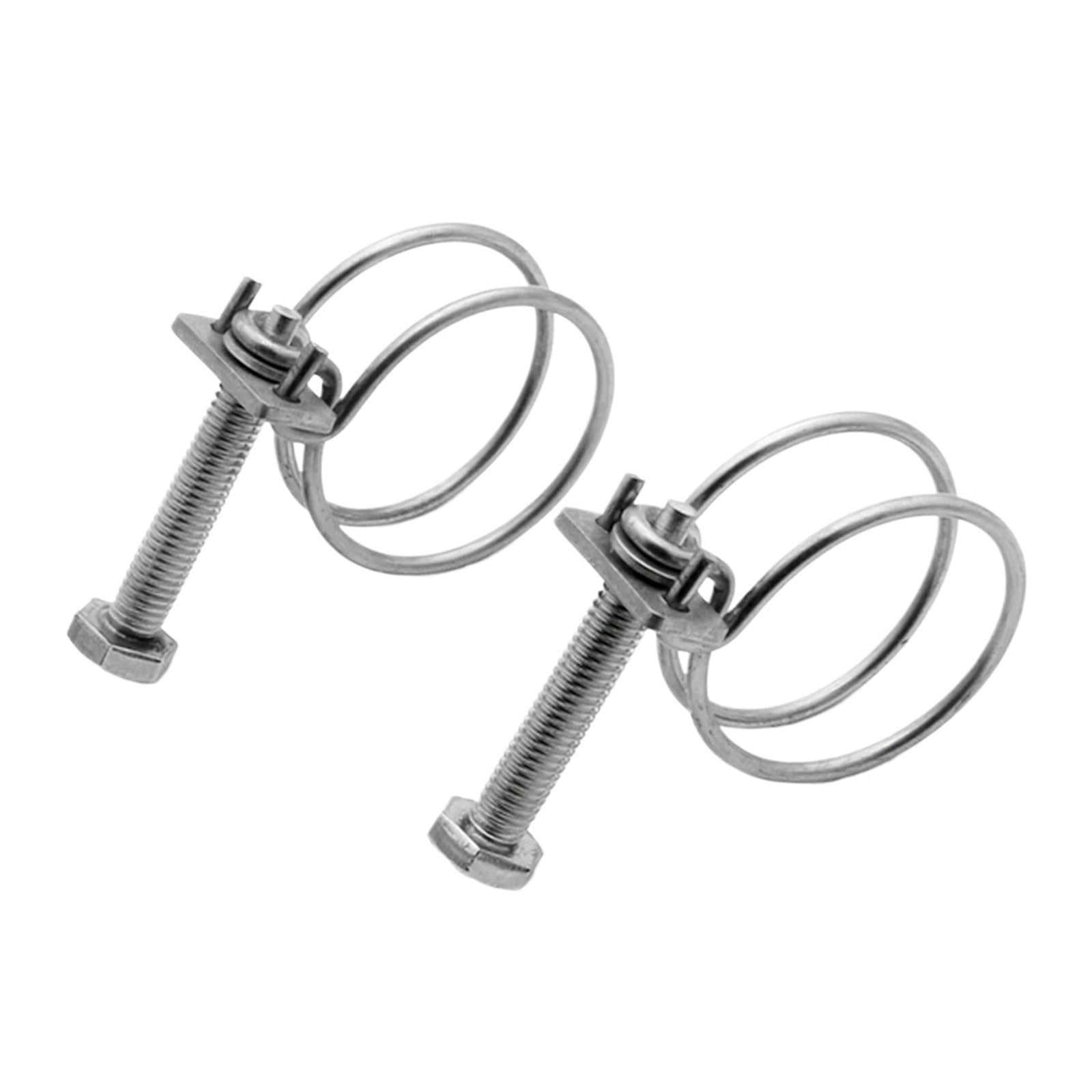 Abrazadera de manguera de doble línea Abrazaderas de manguera de doble alambre de alta resistencia, abrazadera de perno en T ajustable de plomería de acero inoxidable