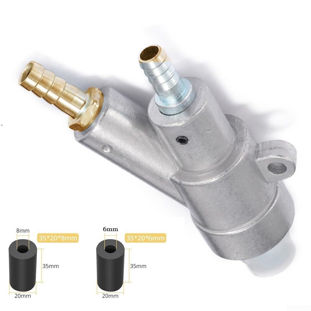 Sandstrahlpistole Luftsandstrahlpistole Düse, Luftsandstrahlwerkzeug Sandstrahler mit Borkarbiddüse 6/8 mm für Rost- und Staubentfernung auf Industriemaschinen (D)