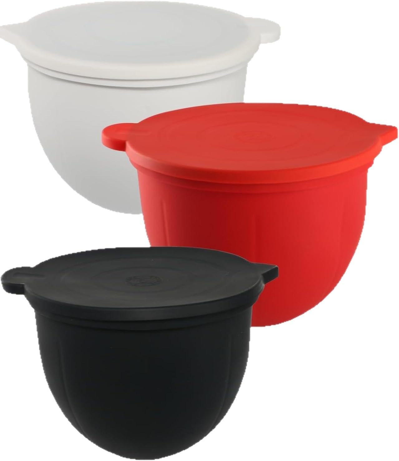 Universal Silicone Bowl With Lids For Tilt-head Mixers – Mixer Attachments﻿ Food Grade Heat Resistant Acces(3PCS)