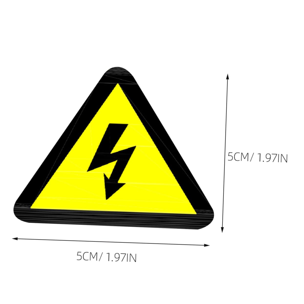 Autocollants de Signalisation Chocs Électriques Jaunes 15 Pièces Adhésifs | Étiquettes sans Texte, pour Panneaux Électriques et Équipements, Usage Extérieur ou Arrière-cour, Format Pratique