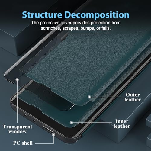 Coque Samsung Note 20 étui à rabat transparent antichoc avec béquille de support