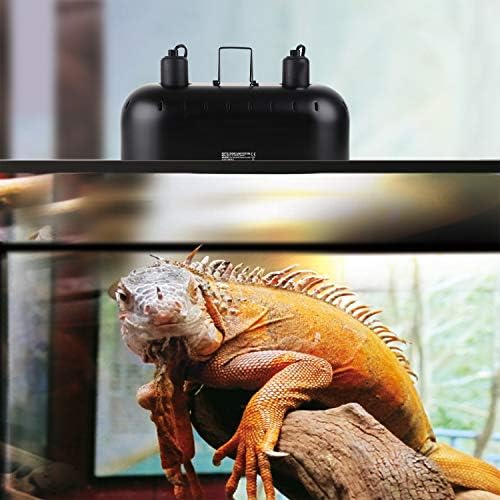 DXOPHIEX 15inch Dual Reptile Light Fixture — bottom and base construction detail