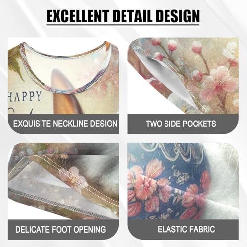 Rabbit Easter Egg Pajama Set Short Sleeve Sleepwear Soft Pajamas Shorts Sets Cotton PJS 5Y4