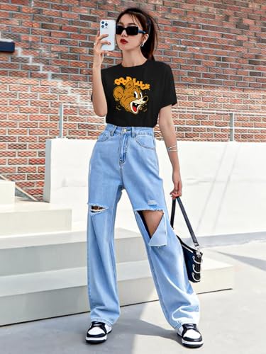 Image of THE DRY STATE Women Cotton Half Sleeve Round Neck Tshirt