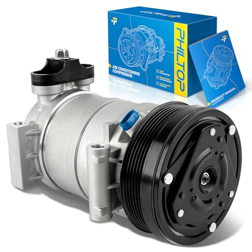 Image of PHILTOP 31450 Air Conditioner AC Compressor with Clutch for K1500 /C1500 /K1500 Suburban /C1500 Suburban /K2500 Suburban 1996-1999, Tahoe /K2500 /C3500 /C2500 /K3500 /Yukon 1996-2000, S10 /Blazer 1996-1998