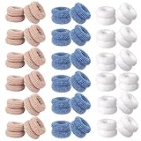 Hosrivae 36pcs Elastische Fingerlinge Baumwolle Spandex Dehnbare Fingerbandagen Atmungsaktive Protektoren für die tägliche Wundpflege und Verletzungsschutz Weiß Beige