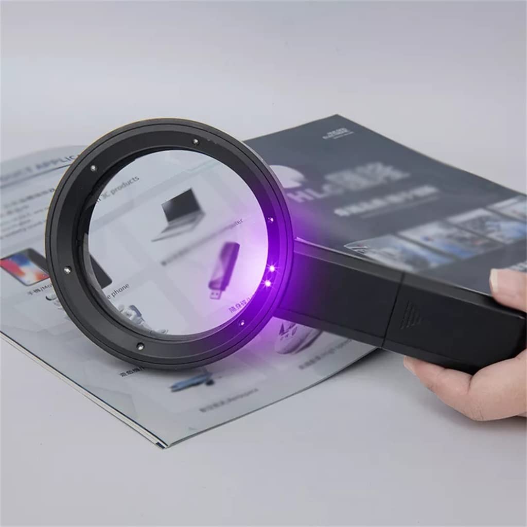 Lupa iluminada portátil con correa de lupa óptica, lupa iluminada para lectura, reparación y estabilización