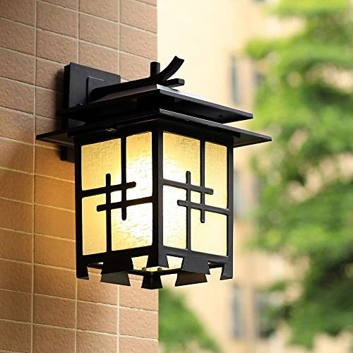 Lanterne japonaise extérieure étanche avec diffuseur d'art mural rétro - 4