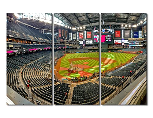 TUMOVO Wall Paintings for Living Room USA Sports Stadium Modern Office Wall Art Chase Field Large Wall Decor Phoenix Canvas Wall Art for Bedroom Artwork Decoration Framed Ready to Hang, 42" Wx28 H