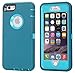 iPhone 6 Case, iPhone 6S Case [HEAVY DUTY] Built-in Screen Protector Tough 4 in1 Rugged Shorkproof Cover [With Kickstand] (Light Blue)