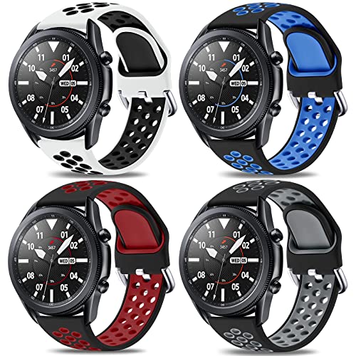 YPSNH Compatible para Samsung Galaxy Watch 46mm Correa de Silicona Suave de Doble Color Gear S3...