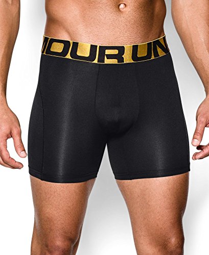 Under Armour Mens New Elite 6'' BoxerJock Black/Stealth Gray/Black XL