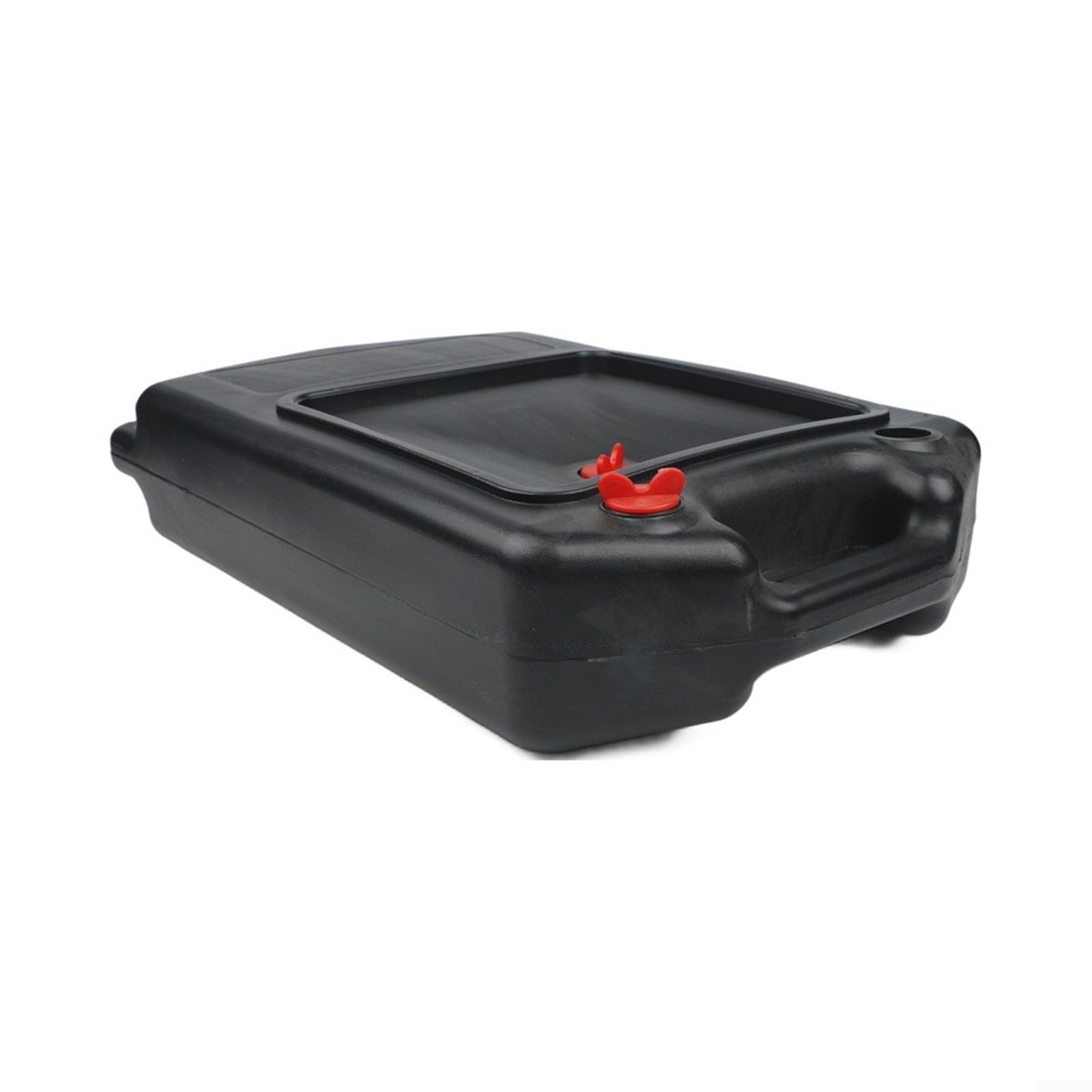 Cárter de aceite de 8 a 15 l de plástico HDPE con caño y asa, depósito colector de aceite usado y cambio de aceite del motor, bandeja colectora de aceite negro para reparación de automóviles y