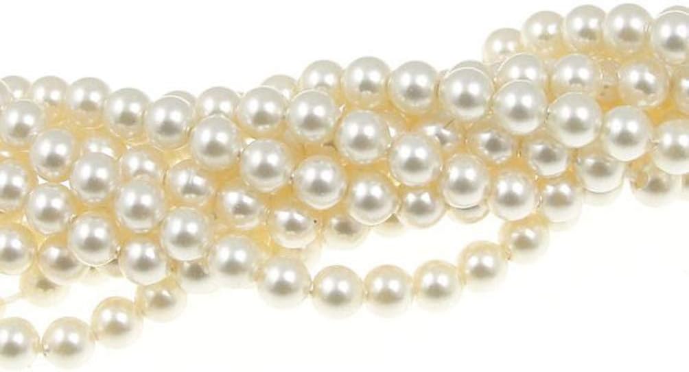 100 pcs Austrian Crystal Austria 5810 Crystal Pearls Beads 4mm Cream Pearl (001 620) Round DIY Jewelry Making Bracelets Necklace Wedding Two Holes gems Bling