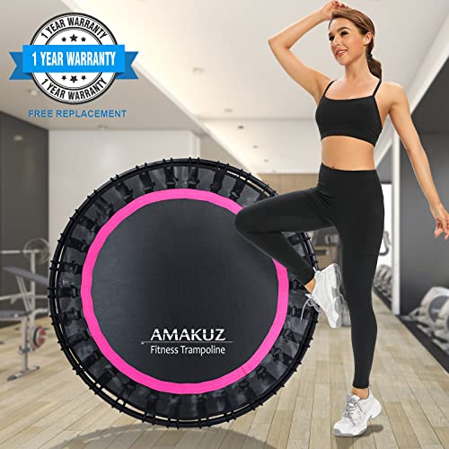 Amakuz Mini Trampoline For Adults Fitness 400Lbs, 40" Rebounder Trampoline For Adults, Small Exercise Trampoline Indoor/Garden With Extended Mat #TOP5